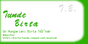 tunde birta business card